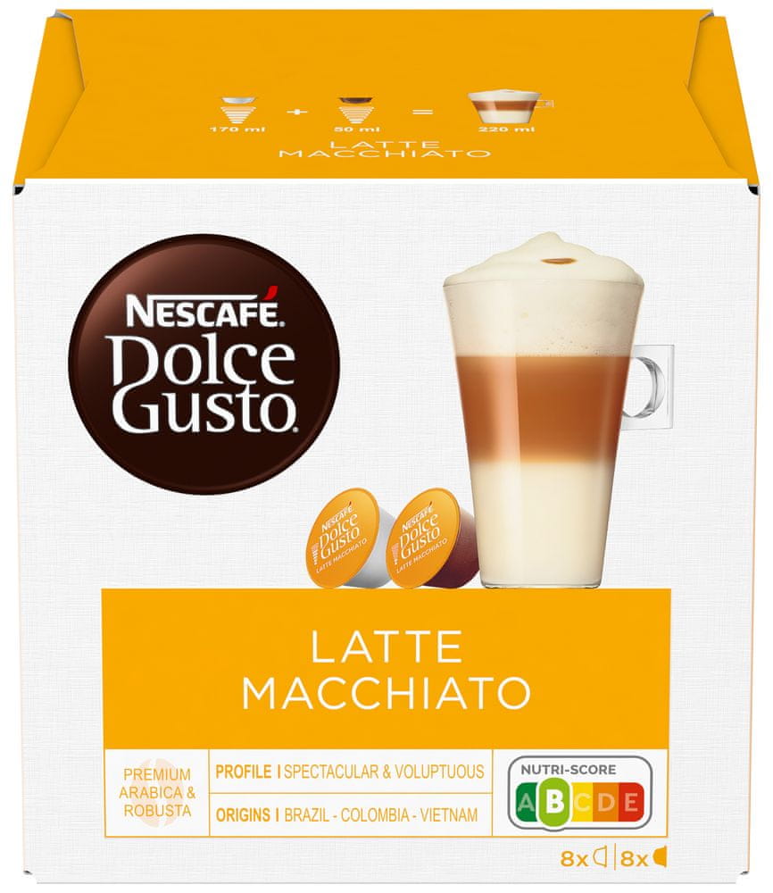 NESCAFÉ Dolce Gusto Latte Macchiato – kávové kapsle – 16 ks